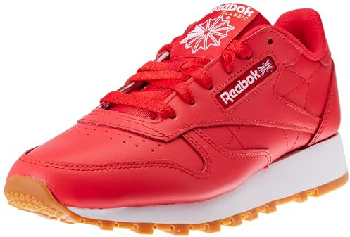 Reebok Men Classic Leather Sneaker, Vector Red/FTWR White/Reebok Rubber Gum-03, 8