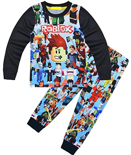 DYWPYCLQ Kids Boys' Pyjama Sets Fashion Sleepwear T-shirt+Pants 2 sets Game Cartoon 3D leisure wear Girls' clothing 5-12Years