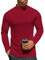 Ekouaer Thermounterhemd Herren Langarm Funktionsunterwäsche Winter Casual Langarmshirt rot M