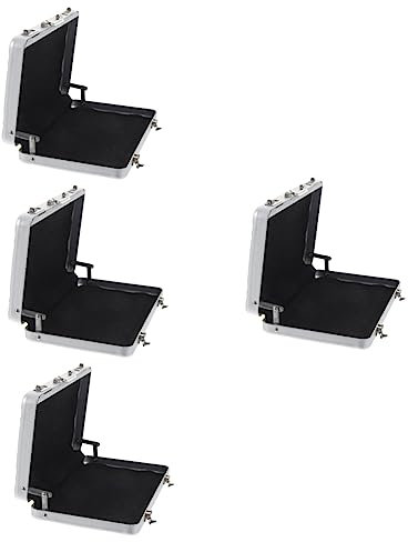 Ciieeo 4stücke Visitenkartenetui Multifunktionaler Kartenhalter Im Briefcase-design Tragbare Metall-kartenbox Für Geschäftliche Nutzung Silberfarben