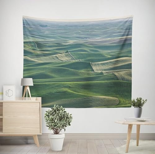 EHOMERY Wandbehang Natur Günstige Wanddekoration Wiese Wandteppich Gemälde Wanddekoration Orient Wohnzimmer Schlafzimmer Wandbehang Dekoration 260x240cm