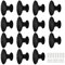 GOTRUST 15PCS Black Drawer Knobs 30mm, Cabinet Door Knobs Black Solid Kitchen Cupboard Round Handles, Mushroom Drawer Knob with Screws for Furniture Cupboard Door Kitchen Wardrobes