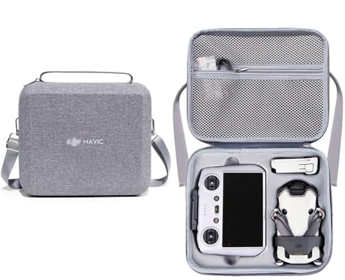 PALUMMA Harte Tragetasche für DJI Mini 4 Pro/RC 2, EVA Harte Tragbare Lagerung Umhängetasche Kompatibel mit DJI Mini 4 Pro Zubehör, Grau