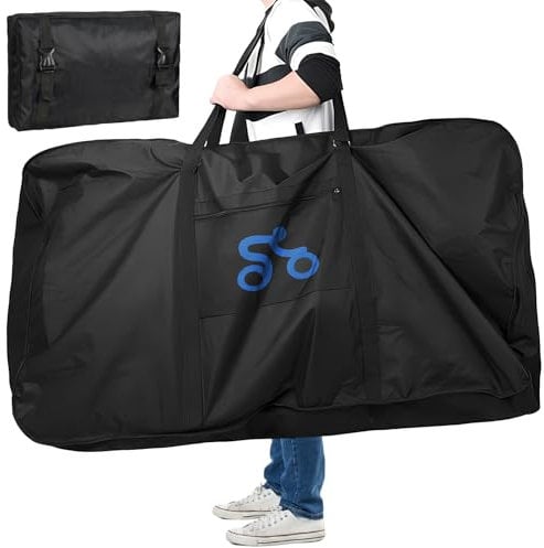 CRROEL Fahrrad Transporttasche,Faltbar Fahradtasche Verdickung für 26 Klapprad Faltrad Rennrad 700C Mountainbike Reisetaschen,Outdoor-Fahrradzubehör