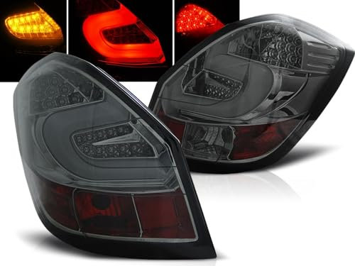 Tuning-Tec LED Lightbar Rückleuchten smoke für Skoda Fabia 2 II 2007-06.2014 Limo Kombi