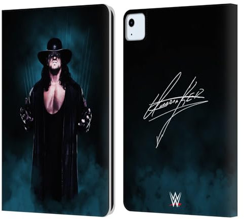 Head Case Designs Licenza Ufficiale WWE Firma Deadman The Undertaker Custodia Portafoglio in Pelle Compatibile con Apple iPad Air 11 2020/2022/2024/2025