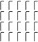 INCREWAY Tornillos de gancho en L, 24 ganchos en forma de L, tornillos autorroscantes de acero al carbono con hombros cuadrados, ganchos de acero al carbono, gancho de ángulo recto, color negro