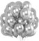 Silber Luftballons Metallic,50 Stück 12 Zoll Silber Latex Ballons Chrom,Metallic Luftballons Helium Silber für Geburtstag Hochzeit JGA Party Deko Kommunion
