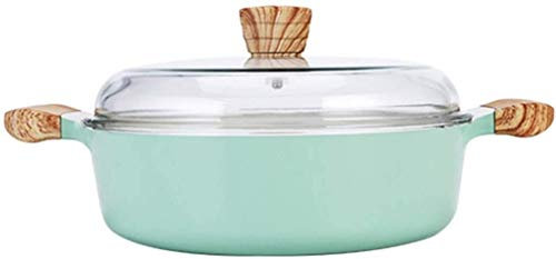 Olla de barro Olla de estofado de cerámica Olla de cazuela Olla de sopa Sartenes de vidrio Olla transparente con cazuela grande para restaurante Cazuela de cocina Olla de sopa (Tamaño: 3700 ml)