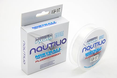 EXAR Lenza da pesca MISTRALL Nautilio fluorocarbonio, 0,16-0,30 mm/150 m, filo monofilo invisibile in acqua (0,18 mm/4,80 kg)