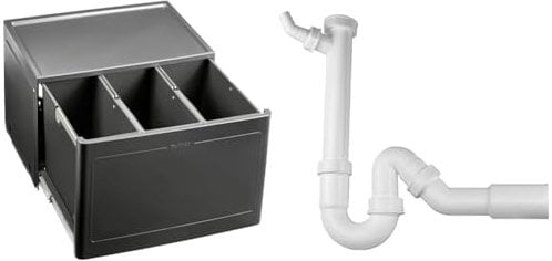 BLANCO BOTTON Pro 60/3 Manuell | Abfall Müllsystem & Geruchsverschluss (Siphon) 1,5'' x 50 mm (Abgang Ø=40 oder 50 mm)