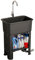DDKYHU Station de Lavage des Mains Autonome, évier extérieur Portable, évier Utilitaire en Plastique, évier à Linge avec Planche à Laver (Noir 40 x 40 cm)