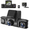 WODHMIEY 1080P Dashcam para Coche 360 con 4 cámaras, cámara Interior y Exterior, Pantalla 2.0, cámara de Seguridad para Coche, cámara Trasera, Sensor de Movimiento, visión Nocturna, 64GB