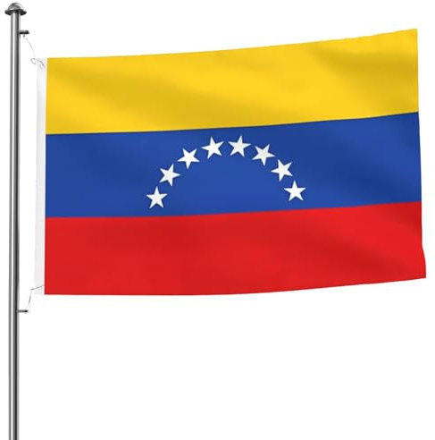 Bandera de Venezuela de doble cara de 5 x 8 pies, pancarta resistente para exteriores y jardín, perfecta para dormitorio y jardín