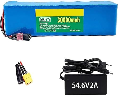 Batteria Per Bici Elettrica 48V 30Ah Scooter Elettrico Con Caricabatterie 54,6 V 2 A Per Motore 1000W 750W 500W Batteria Agli Ioni Litio Bici Elettrica T