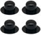 4 tappi per piscina, adattatore per piscina, tappi di chiusura per piscina, set di collegamento per piscina, plug-in per piscina, compatibile con rivitamento dell'acqua (4, nero)