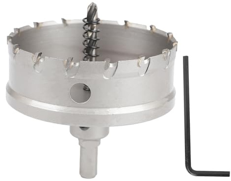 SUQIN 90mm Foret De Scie Cloche En Métal,TCT Scie Cloche En Carbure,Coupe-trou En Carbure De Tungstène,Coupe-trou industriel Pour l'acier inoxydable,Le Métal,l'alliage,Le Bois Et Les Plastiques