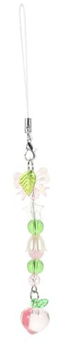 NUOBESTY Cadena de Teléfono Estético Colgante de Melocotón y Accesorio Elegante para Mujeres para Llevar el Móvil y Llaves