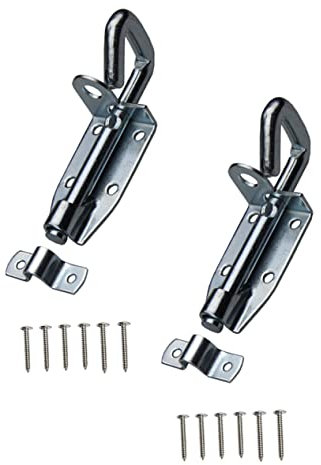 HOMSFOU 2Sets Serratura Scorrevole per Porta Carbonio da Bulloni con Resistente e Facile da Installare Sicurezza e Ufficio