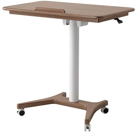 Mobiles Rednerpult mit Feststellrädern, höhen- und winkelverstellbares Rednerpult für Kirche, Klassenzimmer und Hochzeiten – Tragbare Kanzel (Walnuss 6050 cm/2420 Zoll)