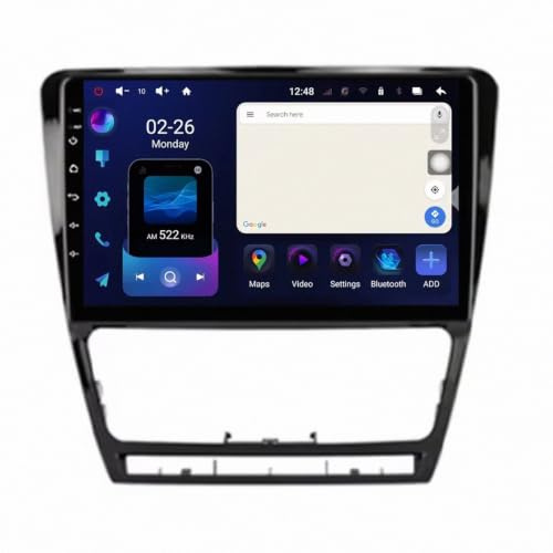 Satellitennavigationssystem Fürs Auto für Skoda Octavia 2 A5 2007-2014 9 Zoll Android 15 Navigations-Autoradio Bluetooth GPS Für, 4 Core 2G+64G