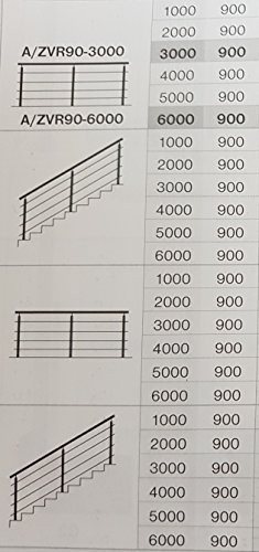 Bayram® Edelstahl Geländer Handlauf Treppengeländer Balkongeländer V2A Treppe Bausatz nach Auswahl (500, Balkon)