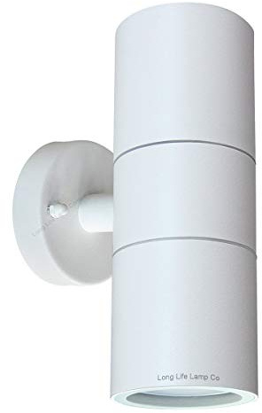 Zenon Lighting Collection Modern Elegant Matte White Double Outdoor Light Fixture GU10 Stainless Steel Garden Wall Luminaire ZLC059W