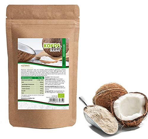 Mynatura Bio Kokosmehl 2000g I Kokosnuss gemahlen I Vegan I Mehl I Glutenfrei I Laktosefrei I Naturprodukt I Cholesterin-frei BIO (DE-ÖKO-044) (2000g)