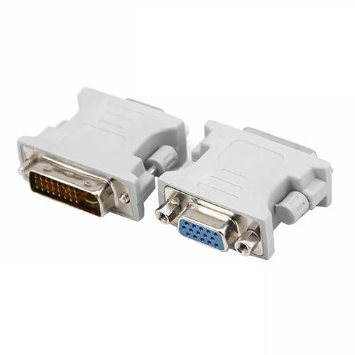 Aukson H63 DVI D-Stecker auf VGA-Buchse Adapter DVI/24 + 1 Pin Stecker auf VGA Buchse Adapter Konverter für PC Laptop Monitor