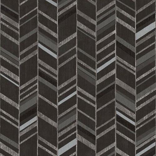 G67716 - Special FX Geometric Stripes Black Grey Galerie Wallpaper