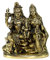 ​eSPLANADE Messing Shiv Pariwar - Shiva Familie - Shiv Parvati Shiva Bholenath Shankar Parvati Ganesha Nandi Murti Idol Statue Moorti - 15,2 cm