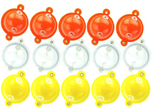 Roddarch 15 X Bubble Float Set. Small Medium, Large Clear Yellow Orange Carp Bubble Floats