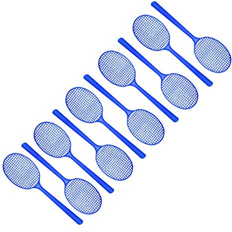 Fackelmann Mini-Fliegenklatsche Tecno, Insektenschutz mit Aufhängöse (Farbe: Gelb, Grün, Rot, Blau - Nicht frei wählbar), Menge: 1 x 10er Set