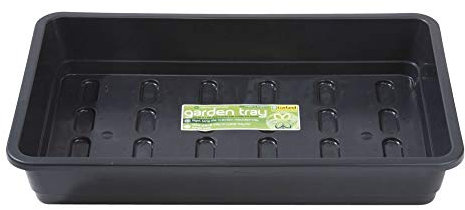 3 X 1 x Standard Full-Size Seed Tray, Black, no Holes, 38x6x24 cm
