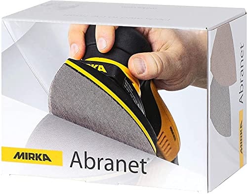 MIRKA Abranet Disques abrasifs filet-delta pour ponceuse triangulaire 100x152x152 mm autoagrippant - Grain P120-50 pcs - pour poncer le bois, le mastic, la peinture, le plastique - 5421905012