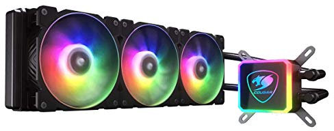 COUGAR GAMING | REFROIDISSEUR | AQUAARGB360 - Radiateur de 360 mm - RGB - 100 effets d'éclairage contrôlables via télécommande sans fil - ARGB SYNC avec logiciel d'éclairage de la carte mère