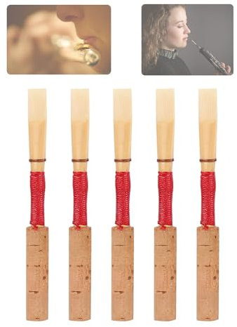 CUTULAMO Oboe-Reed, 5 Stück, Mittelstark, Weich, Handgemacht, Bambus, C, Modern, Oboenstangen für Anfänger