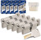 GERCAR Pro Gleichschließend 5 Knaufzylinder 40/40 Set 5x Schließzylinder mit Knauf inkl. 25 Schlüssel - 80 mm Türschloss Zylinderschloss 5er Zylinder - Länge: 80mm, A:40 B:40 - Messing matt massiv
