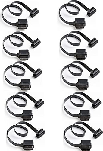 bbfly -A9 OBD II OBD2 16-poliger Splitter-Verlängerung, 1 x Stecker und 2 x Buchse Verlängerungskabel-Adapter (60 cm) (10 Stück)