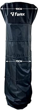 FAVEX - Housse Parasol Chauffant Universelle 70-90 cm - Imperméable - Protection UV - Antivieillissement - Noir