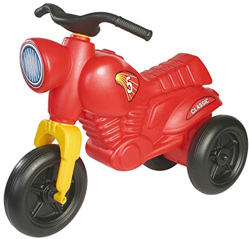 Dreirad Trike Rutscher Motorrad Classic 5 Maxi Kinder Laufrad Lauflernrad (Rot)