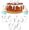 Gyufise 10Pcs Acrylic Number Cake Topper DIY Cupcake Toppers with 0-9 Numbers Mirrored Silver Picks for Wedding Cake Decorations Happy Birthday Baby Shower Party Supplies