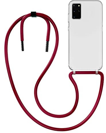 MyGadget Handykette für Samsung Galaxy S20 Plus - [ Hülle mit Band abnehmbar & verstellbar ] - Handyhülle mit Handyband zum Umhängen Schnur Case Schutzhülle - Wein Rot