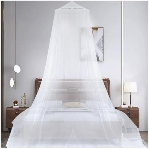 Moskitonetz für Bett Mückennetz Feinmaschiges als Moskitoschutz Betthimmel für Reise Moskitonetze Bett Moskitonetz Bett für Doppelbett Einzelbett Konisches Design(60 x 250 x 900 cm)