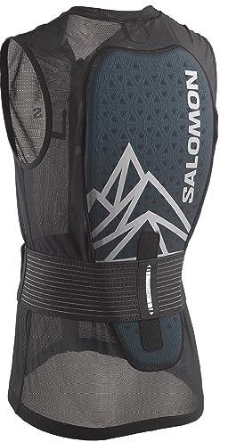 Salomon Flexcell Pro Vest Ski Snowboarden MTN Unisex Rückenschutz, Anpassungsfähiger Schutz, Atmungsaktivität und Einfach Anzupassen, Schwarz, L
