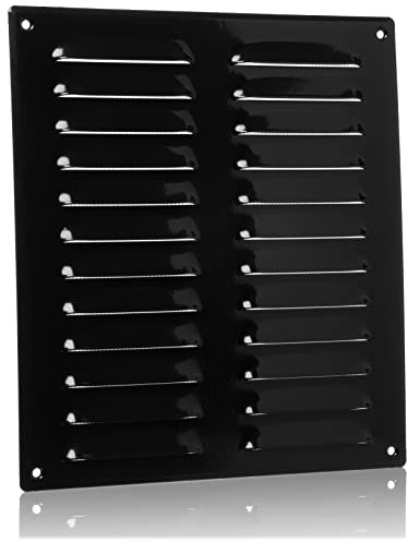 260x280mm Rejilla de Ventilación de Acero Negro con Mosquitera - Rejillas de Ventilación Metálicas