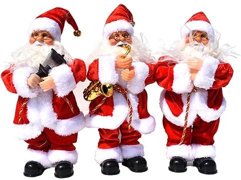 Warmhm Tanzmusik Weihnachtsmann Singender Weihnachtsmann Spielzeug Weihnachts Elektrische Puppen Plüsch Bewegliches Weihnachtsmann-Spielzeug Plüsch Nikolaus Elektronisch Kind Tischdecke