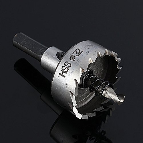 Foret de Coupe de Scie Cloche pour Métal 32mm, Coupe Rapide, Trous Ronds Soignés pour Tôle D'acier Inoxydable, Fer, Cuivre et Laiton