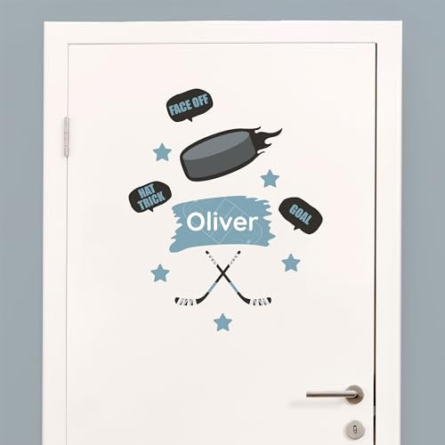 Klebekerlchen - Türaufkleber für dein Kinderzimmer - Sport Eishockey