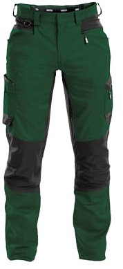 DASSY® Helix Pantalon de travail avec stretch - taille 62 - VERT BOUTEILLE/NOIR